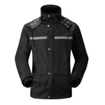 Calças de Chuva Divididas Reflectoras Duráveis para Motocicleta, Ciclismo e Bicicleta Elétrica, à Prova de Vento e Água para Adultos, Tamanho: M(Preto), Tamanho: M