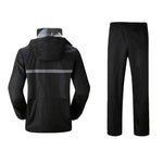 Calças de Chuva Divididas Reflectoras Duráveis para Motocicleta, Ciclismo e Bicicleta Elétrica, à Prova de Vento e Água para Adultos, Tamanho: M(Preto), Tamanho: M