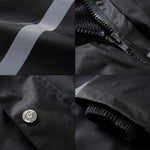 Calças de Chuva Divididas Reflectoras Duráveis para Motocicleta, Ciclismo e Bicicleta Elétrica, à Prova de Vento e Água para Adultos, Tamanho: M(Preto), Tamanho: M