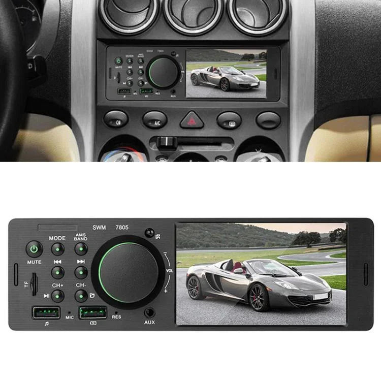 Receptor de Rádio Universal para Carro MP5 Player 4,1 polegadas 7805, Suporta FM & Bluetooth & Cartão TF com Controlo Remoto, 7805