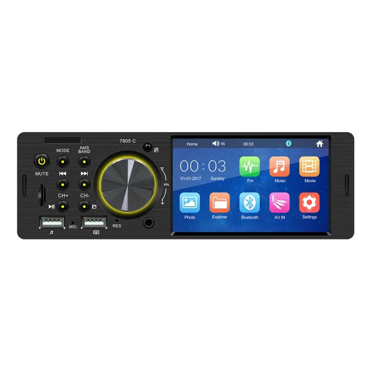 Receptor de Rádio Universal para Carro MP5 Player com Ecrã Tátil 4,1 polegadas SWM-7805C, Suporta FM & Bluetooth & Cartão TF com Controlo Remoto, SWM-7805C