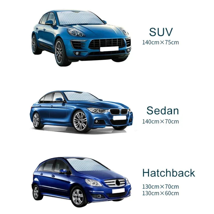 Cobertura de viseira para para-brisas de carro SUV, proteção solar, bloqueia o sol na janela frontal, proteção UV, tamanho: 140 x 75cm, 140*75cm