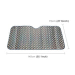 Protetor Solar para Para-Brisas de Carro com Três Compartimentos, Cobertura de Visor para Janela Frontal, Proteção UV, Tamanho: 140 x 70cm, 140*70cm