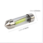10 PCS 39mm 1W 6000K White Light Car Dome Lamp License LED Reading Light, DC 12V, 39mm