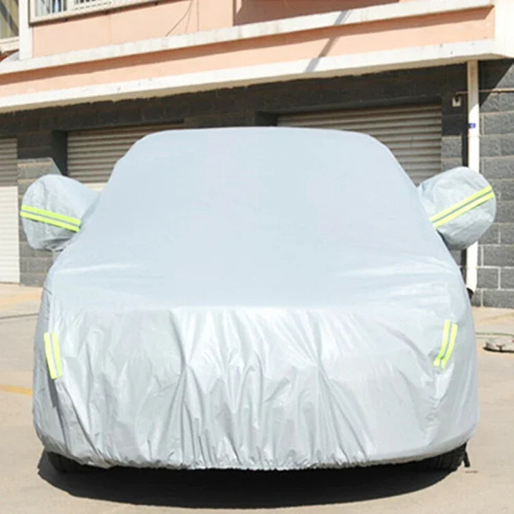 Capa para Carro Hatchback à Prova de Pó e Sol em PVC com Faixas de Aviso, Serve para Carros até 4.4m 172 polegadas de Comprimento, 172inch (L)