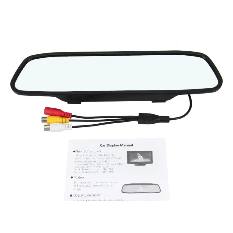 Monitor de Carro TFT-LCD a Cores 5,0 polegadas 480*272, Suporta Função Automática de Ecrã de Marcha-atrás, 5,0 polegadas 480*272