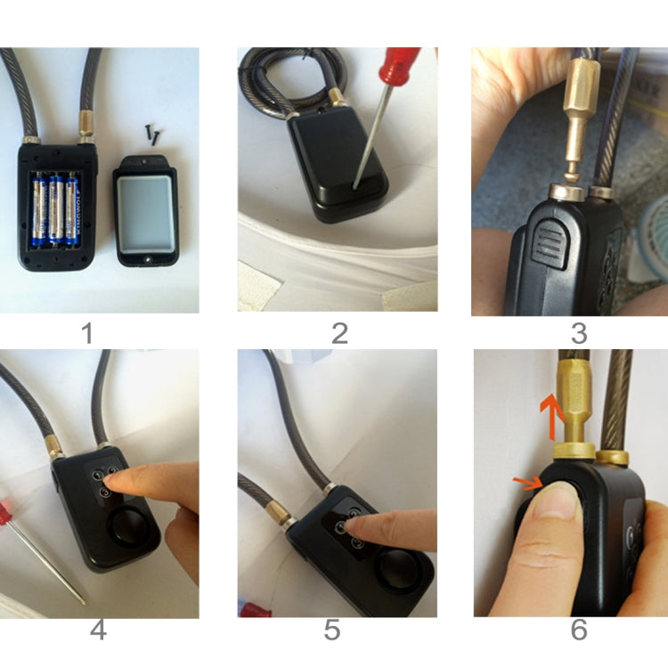 Alarme de Senha para Bicicleta IP44 Impermeável Alarme de Vibração Anti-Roubo