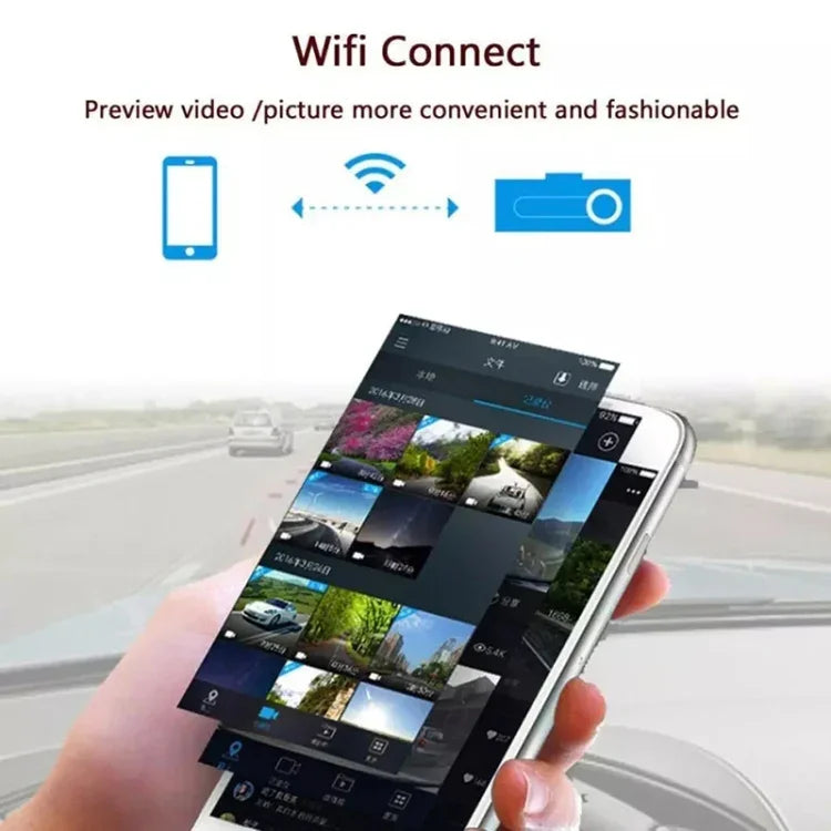 Mini Câmara de Tablier de Carro WiFi Monitor Gravador de Vídeo Full HD Dashcam Detecção de Movimento, Suporta Cartão TF & Android & IOS, K602