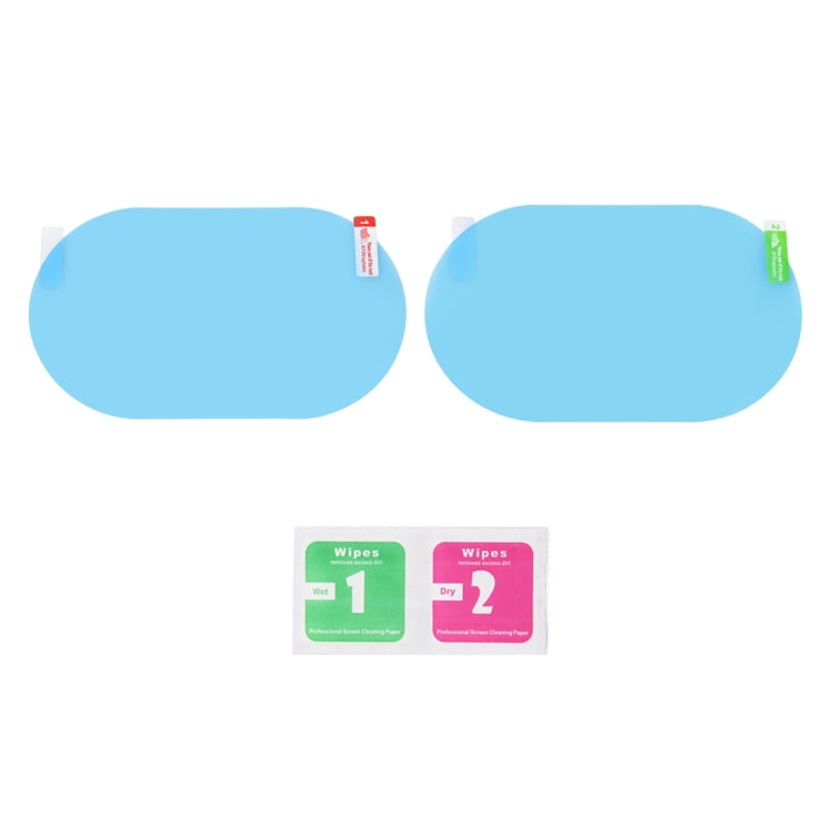 Car Oval PET Rearview Mirror Protective Window Clear Anti-fog Waterproof Rain Shield Film, Size:10x15cm, 10x15cm