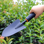 Ferramenta de Jardinagem Pá de Ferro com Cabo Longo de Plástico para Plantar e Escavar, Pá