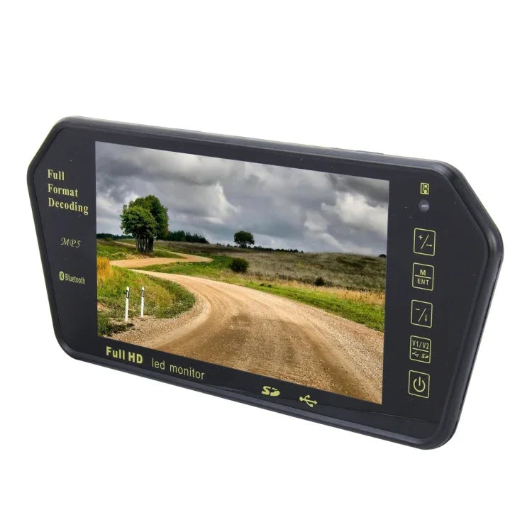 Monitor de Carro TFT-LCD a Cores 7 polegadas 480*234 com Bluetooth MP5 Player, Suporta Função Automática de Ecrã de Marcha-atrás, 7 polegadas 480*234