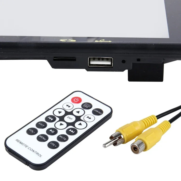 Monitor de Carro TFT-LCD a Cores 7 polegadas 480*234 com Bluetooth MP5 Player, Suporta Função Automática de Ecrã de Marcha-atrás, 7 polegadas 480*234