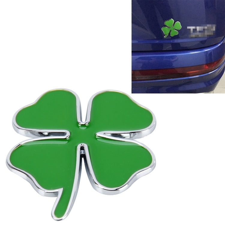 Four Leaf Clover Herb Luck Symbol Badge Emblem Labeling Sticker Styling Car Dashboard  Decoration, Size: 4*3.3cm, Size: 4x3.3cm