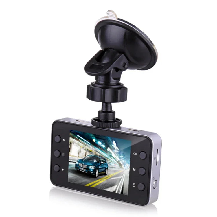 K6000 DVR de Carro com Vídeo Full HD 720P, Ângulo Largo de 90 Graus, Ecrã de 2,3 polegadas, Suporta Cartão TF (Máx. 32GB) / Detecção de Movimento, com 2 Luzes de Preenchimento para Visão Noturna, K6000