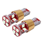 2 Unidades Luz de Sinalização Automóvel T10 3W Corrente Constante com 12 Lâmpadas SMD-3030, DC 9-18V, 12 Lâmpadas SMD-3030