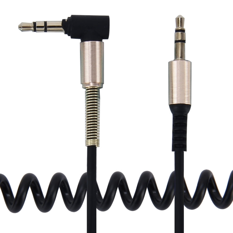 Cabo áudio AUX retrátil em espiral com ficha macho de 3,5mm e 3 polos, comprimento: 1,5m, comprimento: 1,5m (Preto), comprimento: 1,5m (Vermelho)