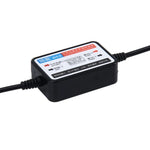 Caixa de Alimentação Universal para DVR de Carro para Gravador de Dados de Viagem do Veículo Entrada 8V - 48V Saída 5V 2A, Comprimento do Cabo: 3m, Comprimento do Cabo do DVR do Carro: 3m