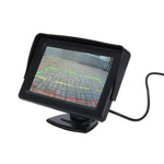 Monitor Automóvel Universal de Alta Definição de 4,3 polegadas com Suporte Ajustável, Suporta Função Automática de Ecrã Inverso, 4,3 polegadas
