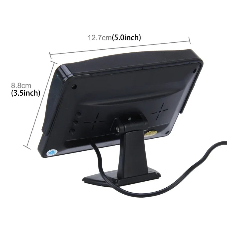 Monitor Automóvel Universal de Alta Definição de 4,3 polegadas com Suporte Ajustável, Suporta Função Automática de Ecrã Inverso, 4,3 polegadas