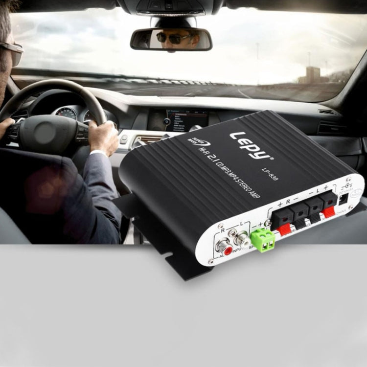 Amplificador de Subwoofer de Áudio HIFI 2.1CH para Carro, Suporta MP3