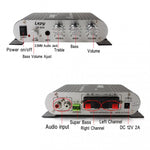 Amplificador de Subwoofer de Áudio HIFI 2.1CH para Carro, Suporta MP3