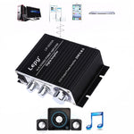 LP-2020A Amplificador HIFI para Carro / Casa, Suporta MP3, Ficha UK com Fonte de Alimentação 3A, Ficha UK