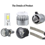 2 PCS 9007 18W 1800 LM 6000K IP68 Casnbus Constant Current Car LED Headlight with 2 COB Lamps, DC 9-36V, 9007
