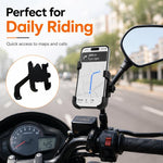 Motorcycle Rear View Mirror Aluminum Alloy Phone Bracket, Suitable for 60-100mm Device, Rear View Mirror for 60-100mm