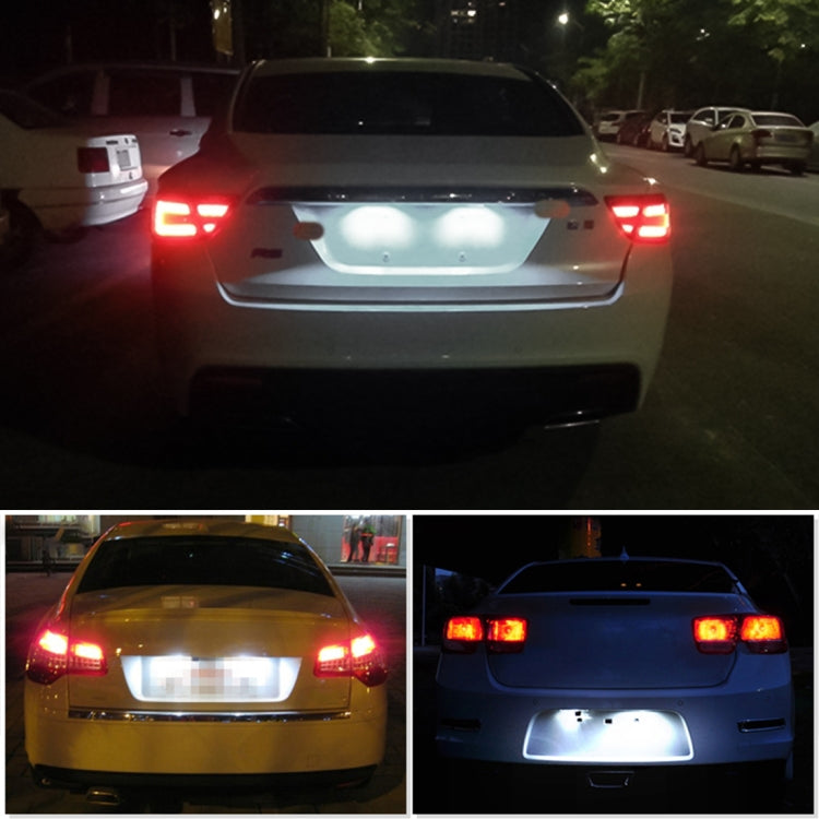 2 PCS DC 12V 3W 150LM 6000K LED License Plate Light 18LEDs SMD-3528 Bulbs Lamps for Ford Mustang 2010-2014, For Ford Mustang 2010-2014
