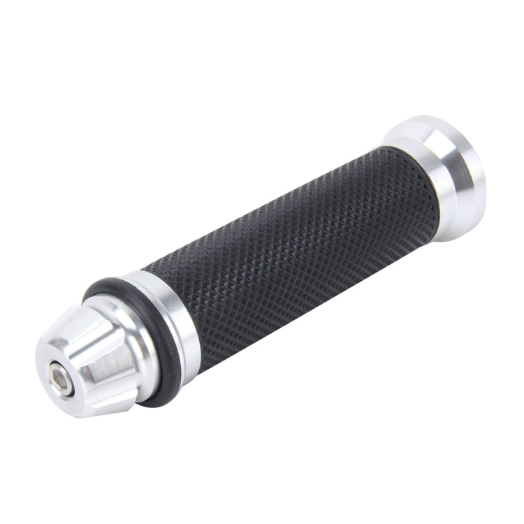 2 PCS Motorcycle Net Texture Metal Left Handle Bar Grips with Rubber Cover for Yamaha, Left Yamaha