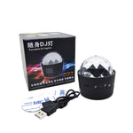 D33 5W USB Charging RGB Car Decoration Portable DJ Light Sound Activated Rotating Strobe Effect Atmosphere Light Star Music Light Lamp, DC 5V, D33