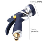 Pistola de Água para Jardim Multifuncional com 8 Funções, Pistola de Pulverização para Jardinagem com Bicos Ajustáveis, 8 Padrões
