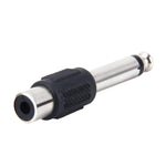 Adaptador de Áudio Estéreo Plugue Macho 6,35mm para RCA Fêmea, Macho 6,35mm para RCA Fêmea