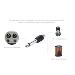 Adaptador de Áudio Estéreo Plugue Macho 6,35mm para RCA Fêmea, Macho 6,35mm para RCA Fêmea