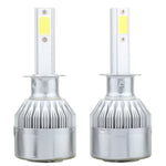 2 PCS  H1 18W 1800 LM 8000K IP68 Canbus Constant Current Car LED Headlight with 2 COB Lamps, DC 9-36V, H1