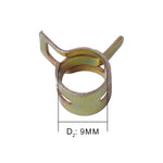 10 PCS 9mm Car Spring Clip Fuel Line Hose Clip Water Pipe Air Tube Clamp Fastener, 10 PCS 9mm