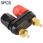 5 Unidades de Terminais Duplos para Carro Conector Hexagonal Vermelho e Preto para Amplificador e Coluna