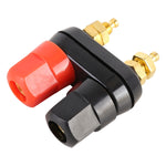 5 Unidades de Terminais Duplos para Carro Conector Hexagonal Vermelho e Preto para Amplificador e Coluna