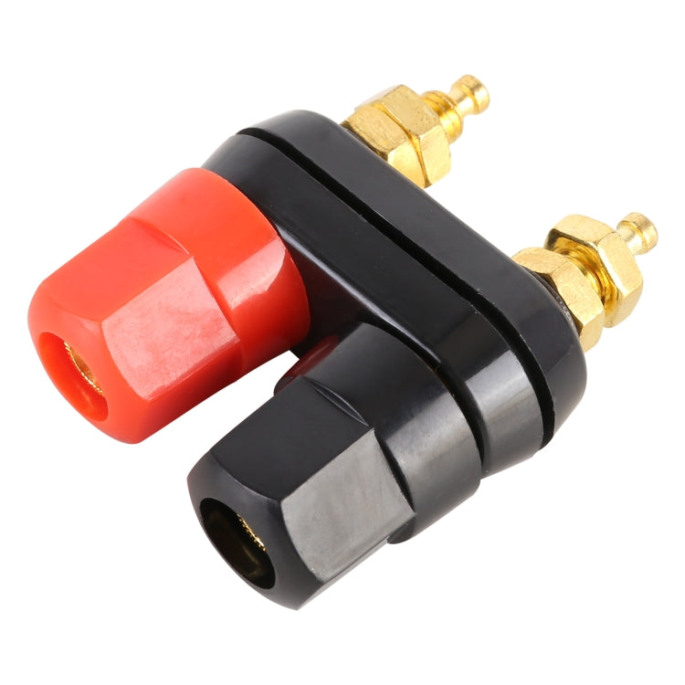 5 Unidades de Terminais Duplos para Carro Conector Hexagonal Vermelho e Preto para Amplificador e Coluna