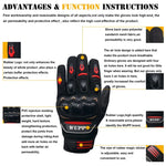 Luvas de Motociclo WUPP, Toque no Ecrã, Impermeáveis, Respiráveis, Resistentes ao Desgaste, Antiderrapantes, Luvas de Proteção de Dedo Inteiro para Verão e Inverno, Tamanho: XXL, Tamanho: XXL