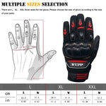 Luvas de Motociclo WUPP, Toque no Ecrã, Impermeáveis, Respiráveis, Resistentes ao Desgaste, Antiderrapantes, Luvas de Proteção de Dedo Inteiro para Verão e Inverno, Tamanho: XXL, Tamanho: XXL