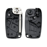 For FIAT Car Keys Replacement 3 Buttons Car Key Case with Side Battery Holder, Black, Blue