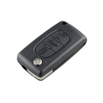 For PEUGEOT 3 Buttons Intelligent Remote Control Car Key with Integrated Chip & Battery & Holder & Slotted Key Blade, Frequency: 433MHz, 3 Buttons