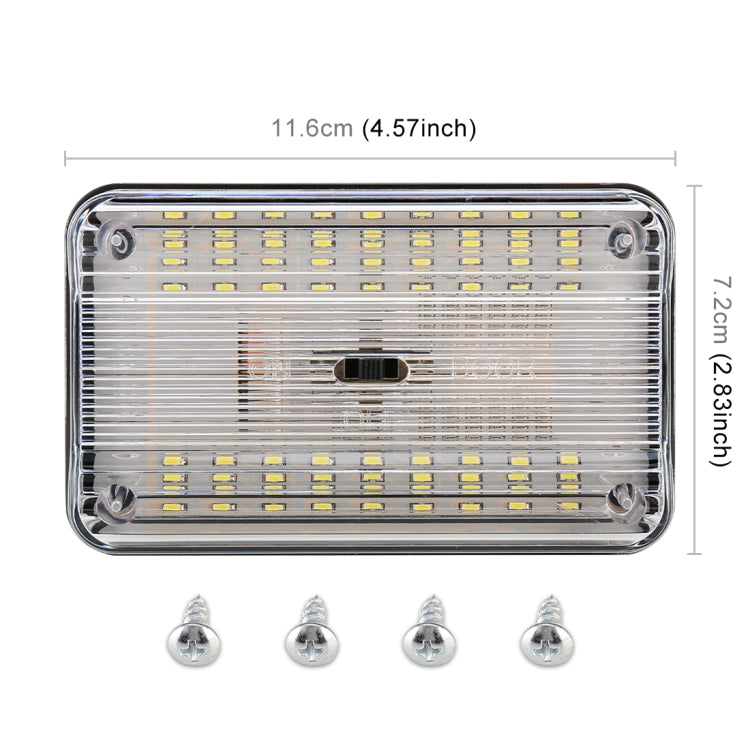 GT-699 DC12V / 2W / 6000K / 120LM SMD-3528 Car Indoor Dome Light, GT-699