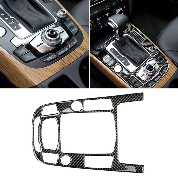Car Carbon Fiber Gear Position Panel Decorative Sticker for Audi 2010-2018 Q5 / 2009-2016 A4L / 2009-2016 A5, Left Drive, Gear Position (C)
