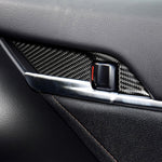 8 in 1 Car Carbon Fiber Door Inner Handle Wrist Panel Decorative Sticker for Toyota Eighth Generation Camry 2018-2019, Door Inner Handle Wrist
