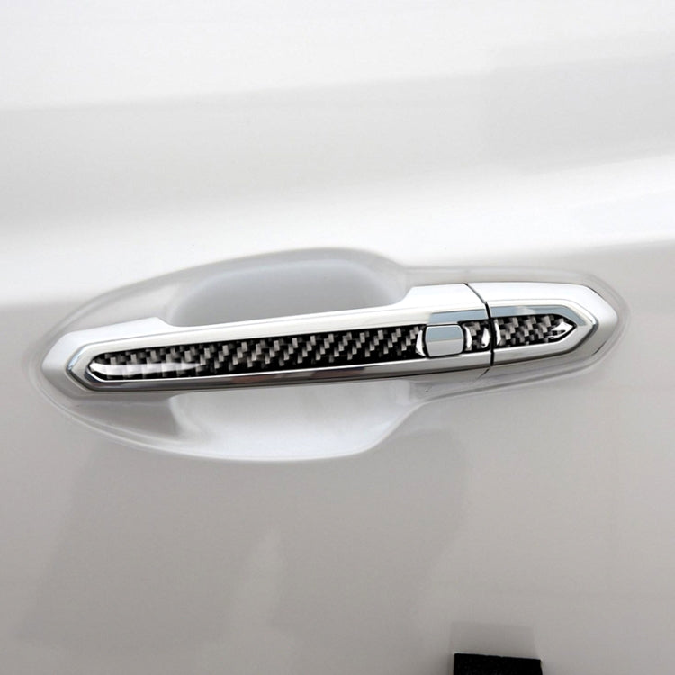 Car Carbon Fiber Outside Door Handle Decorative Sticker for Cadillac XT5 2016-2017, Outside Door Handle
