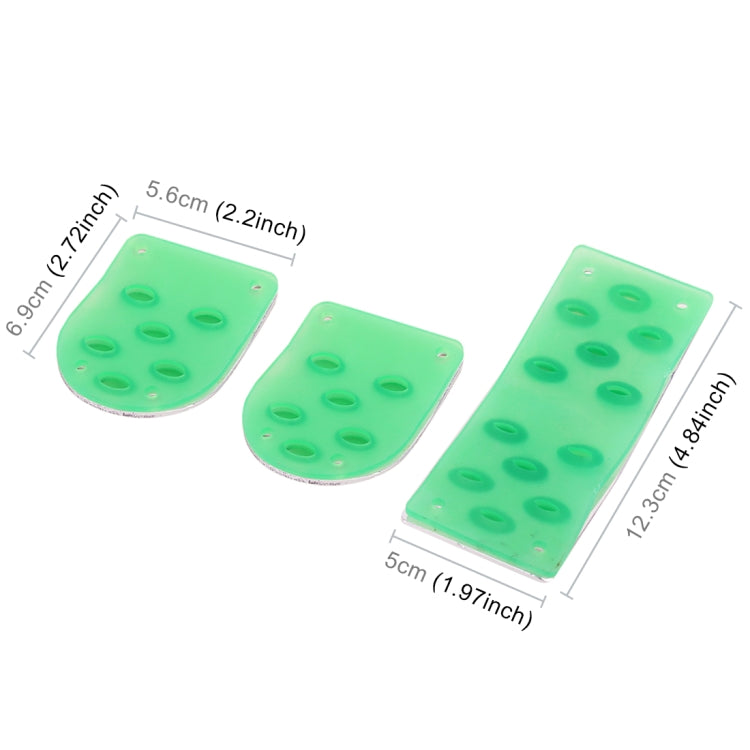 3 in 1 Small Luminous Non-Slip Automatic Gear Car Pedals Foot Brake Pad Cover Set, 3 in 1