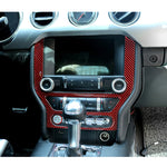 7 in 1 Car Carbon Fiber Central Control Panel Decorative Sticker for Ford Mustang 2015-2020, Central Control Panel