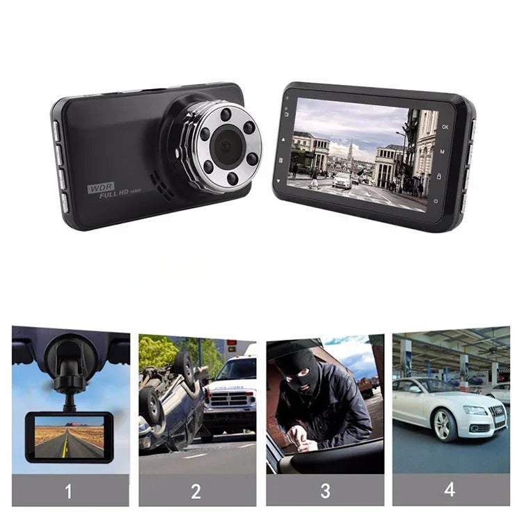 Gravador de Condução Oculto USB para Carro T638, Monitor de Vídeo de Reversão com Visão Noturna HD, T638